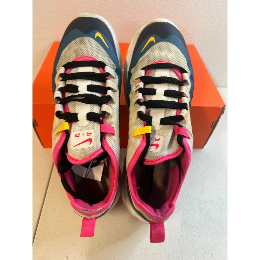 Nike Air Max Axis White Navy Pink Yellow Women 11 #2546